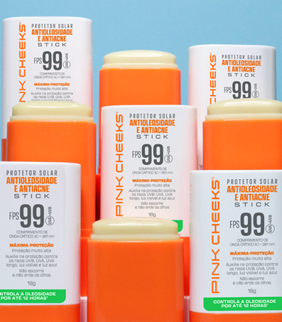PINK CHEEKS apresenta protetor solar facial antioleosidade e antiacne ideal para prática esportiva